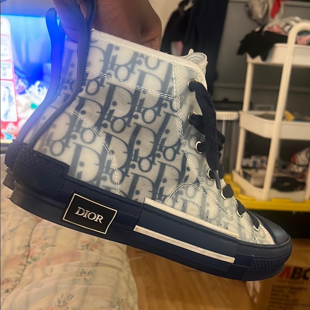 Dior Kids High-Top Sneakers - Blue